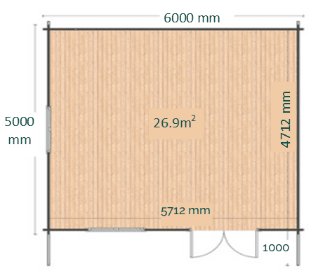 Corrected plan Linus 6m x 5m