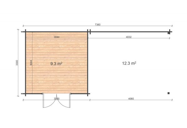 Eric 3,3x7,46 28mm floor plan