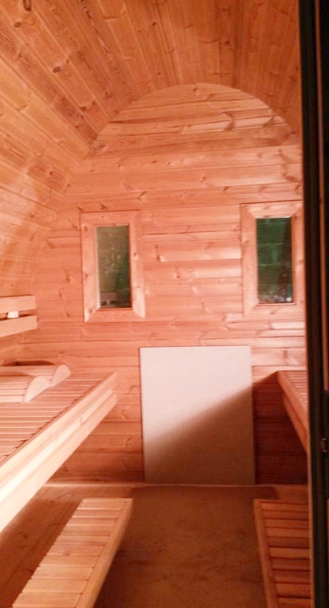 sauna pod inside